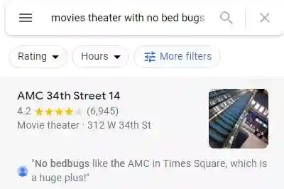 theater reviews for bed bugs